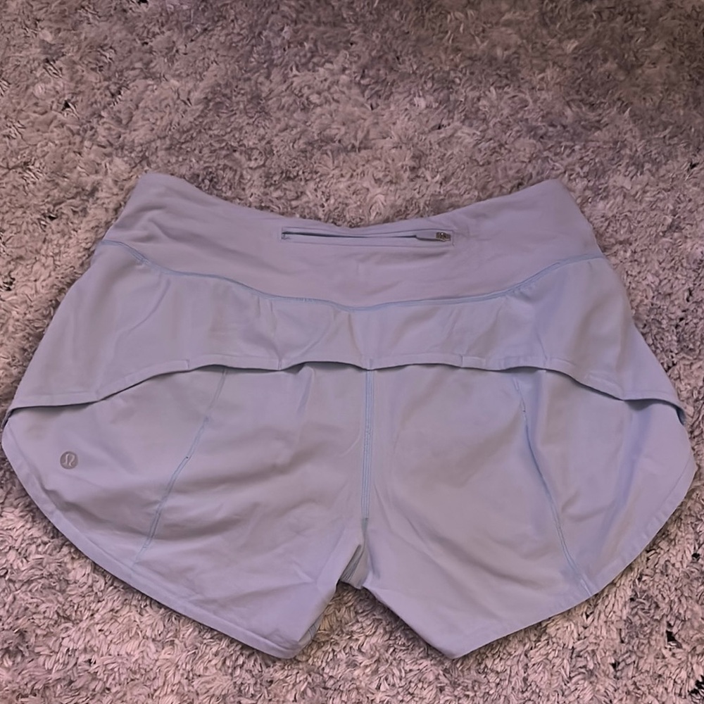 Lululemon size 6 light blue shorts